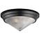 Maxim Hargreaves 16 1/2" Wide Black 3-Light Flush Mount
