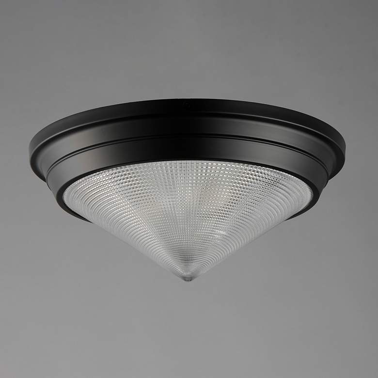 Image 2 Maxim Hargreaves 16 1/2" Wide Black 3-Light Flush Mount more views