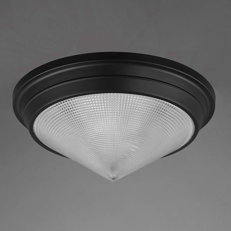 Image 4 Maxim Hargreaves 16 1/2" Wide Black 3-Light Flush Mount more views