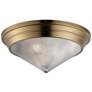 1_Maxim Hargreaves 16 1/2" Wide Natural Aged Brass 3-Light Flush Mount