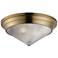 Maxim Hargreaves 16 1/2" Wide Natural Aged Brass 3-Light Flush Mount