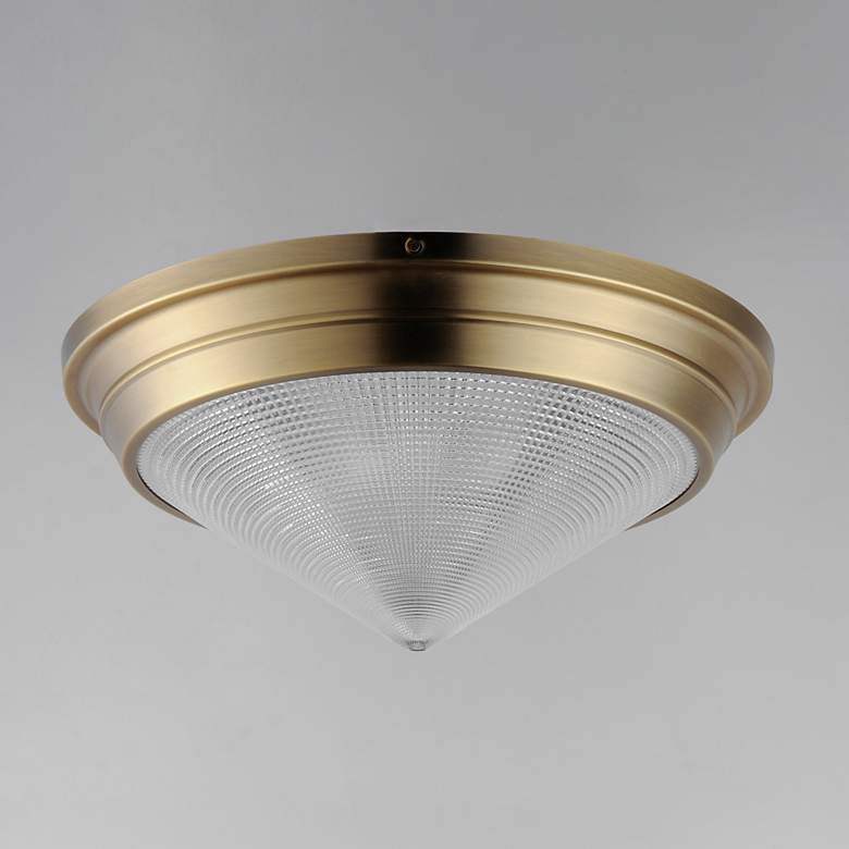 Image 2 Maxim Hargreaves 16 1/2" Wide Natural Aged Brass 3-Light Flush Mount more views