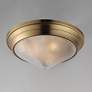 3_Maxim Hargreaves 16 1/2" Wide Natural Aged Brass 3-Light Flush Mount more views