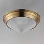 4_Maxim Hargreaves 16 1/2" Wide Natural Aged Brass 3-Light Flush Mount more views