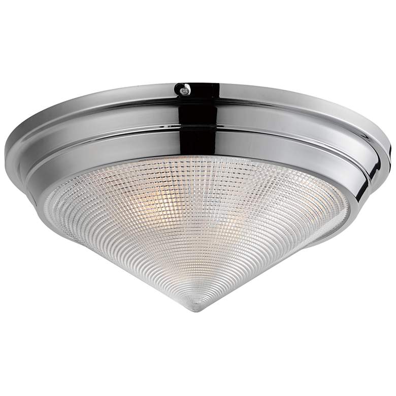 Image 1 Maxim Hargreaves 16 1/2" Wide Polished Nickel 3-Light Flush Mount