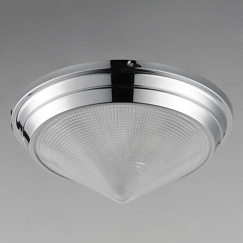 Image 2 Maxim Hargreaves 16 1/2" Wide Polished Nickel 3-Light Flush Mount more views