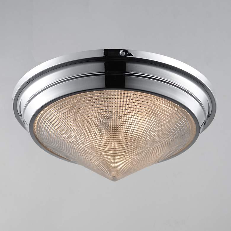 Image 4 Maxim Hargreaves 16 1/2" Wide Polished Nickel 3-Light Flush Mount more views