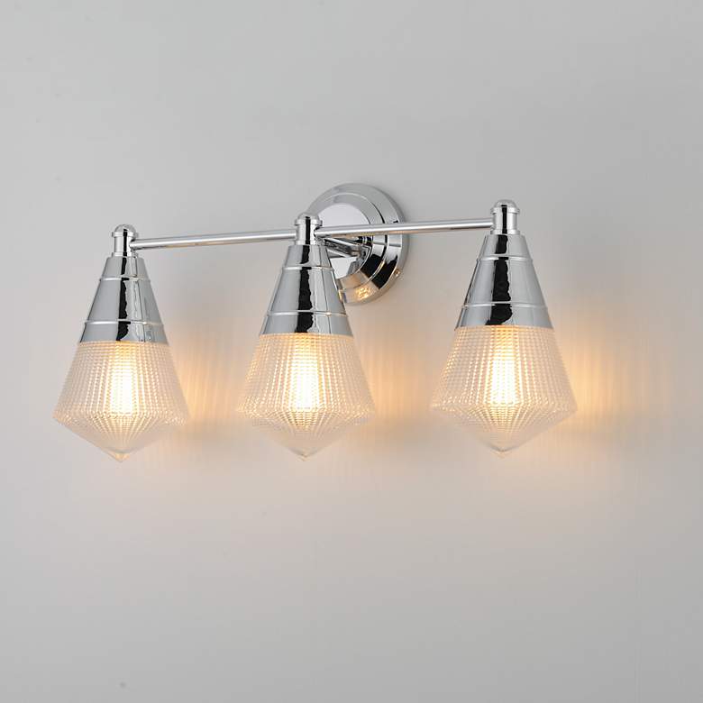 Image 5 Maxim Hargreaves 24" Wide Polished Chrome 3-Light Bath Vanity more views
