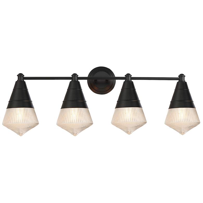 Image 1 Maxim Hargreaves 33 1/4" Wide Black 4-Light Bath Vanity