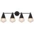 Maxim Hargreaves 33 1/4" Wide Black 4-Light Bath Vanity