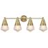 Maxim Hargreaves 33 1/4" Wide Natural Aged Brass 4-Light Bath Vanity