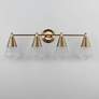 2_Maxim Hargreaves 33 1/4" Wide Natural Aged Brass 4-Light Bath Vanity more views