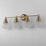 4_Maxim Hargreaves 33 1/4" Wide Natural Aged Brass 4-Light Bath Vanity more views