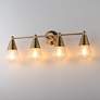 5_Maxim Hargreaves 33 1/4" Wide Natural Aged Brass 4-Light Bath Vanity more views