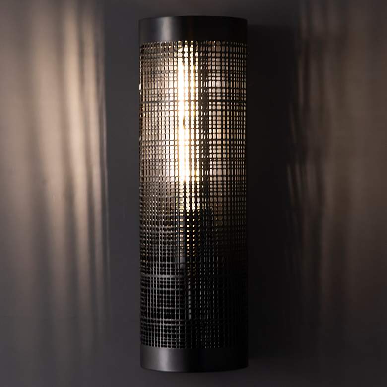 Image 3 Maxim Hatcher 13 1/2" High Black 1-Light Wall Sconce more views
