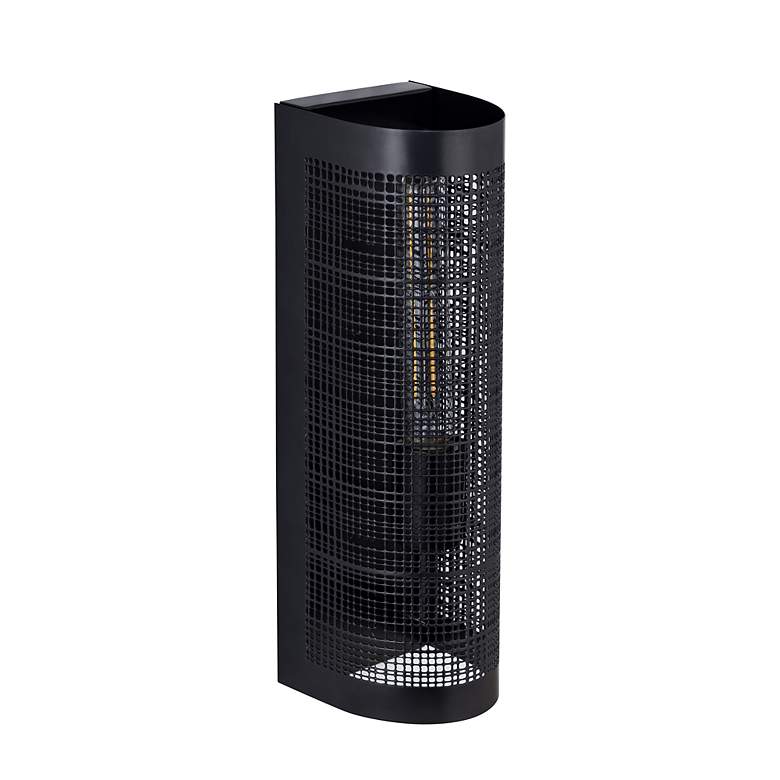 Image 4 Maxim Hatcher 13 1/2" High Black 1-Light Wall Sconce more views