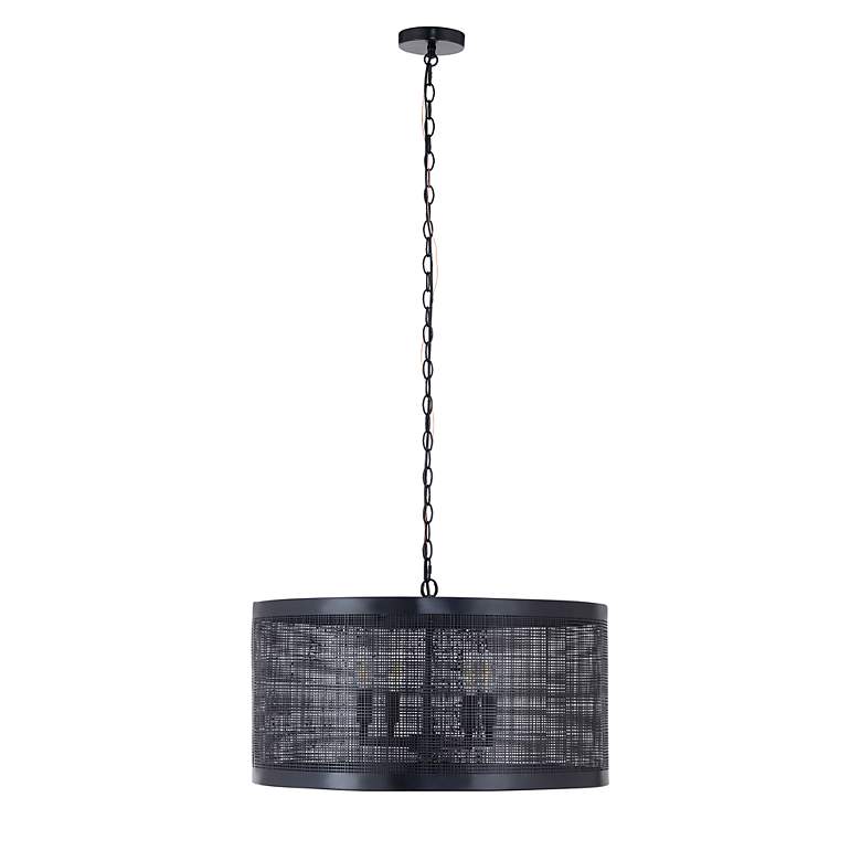 Image 2 Maxim Hatcher 24" Black 4-Light Pendant more views