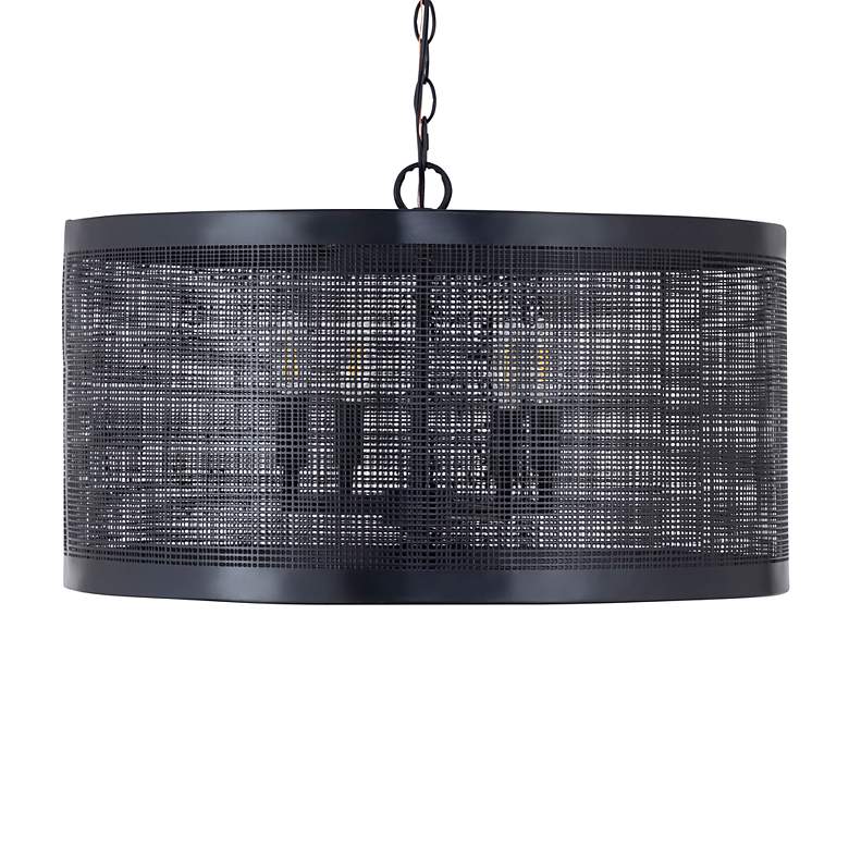 Image 3 Maxim Hatcher 24" Black 4-Light Pendant more views