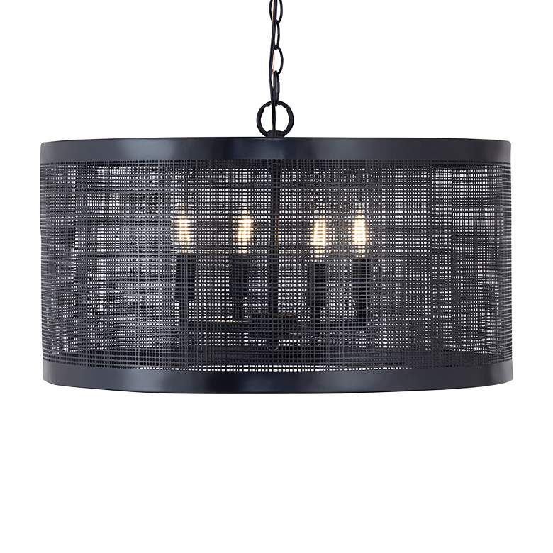 Image 4 Maxim Hatcher 24" Black 4-Light Pendant more views