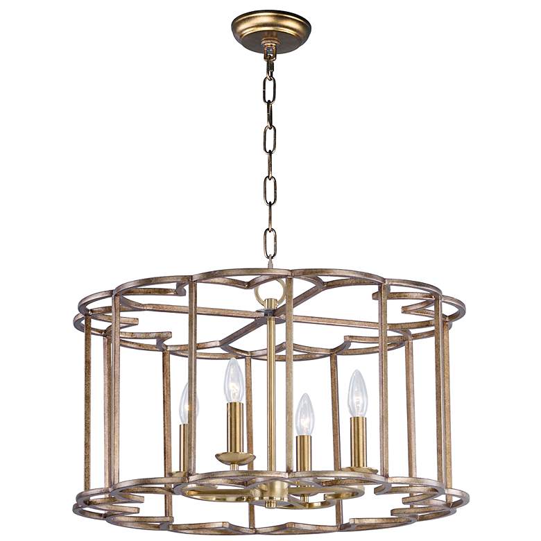 Image 2 Maxim Helix 24" Wide Bronze Fusion 4-Light Chandelier