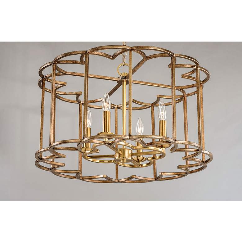 Image 4 Maxim Helix 24" Wide Bronze Fusion 4-Light Chandelier more views