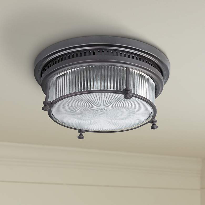 Image 1 Maxim Hi-Bay 13" Wide Modern Industrial Bronze Ceiling Light