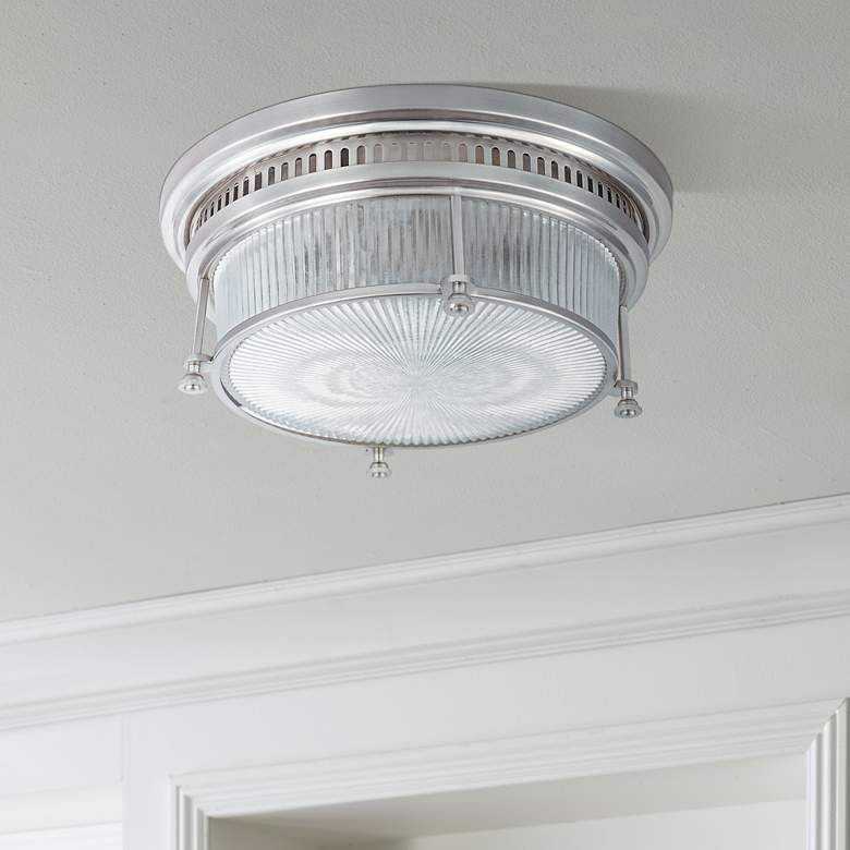 Image 1 Maxim Hi-Bay 13" Wide Satin Nickel Ceiling Light