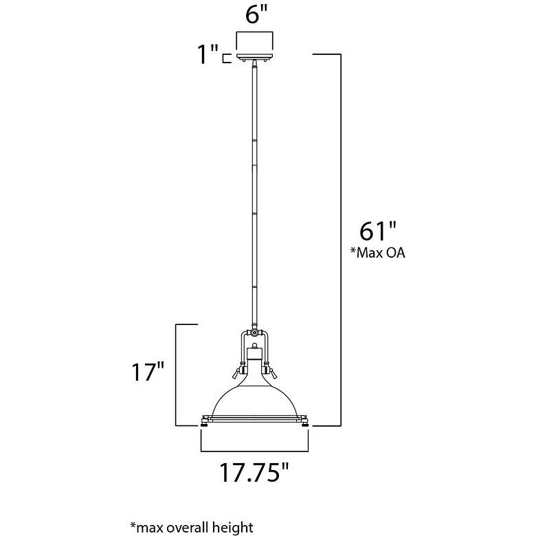 Image 2 Maxim Hi-Bay 17 3/4" Wide Polished Nickel Pendant Light more views