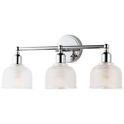 Maxim Hollow 23" Wide Polished Chrome 3-Light Bath Light