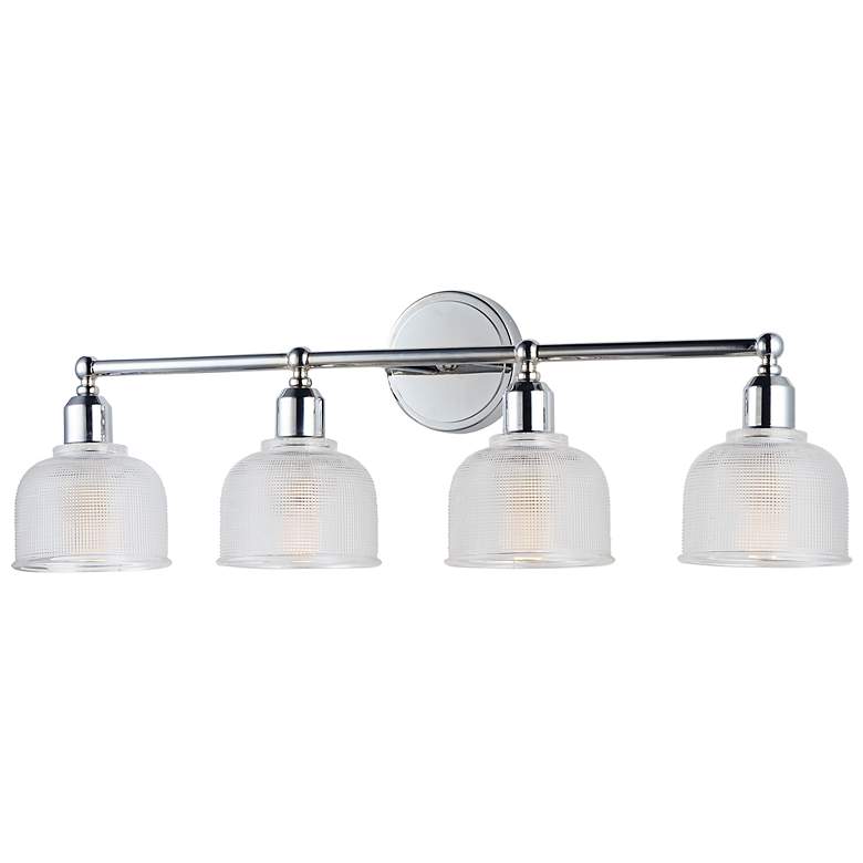 Image 1 Maxim Hollow 31" Wide Polished Chrome 4-Light Bath Light