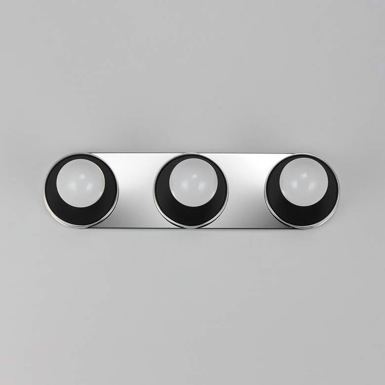 Image 4 Maxim Hollywood 20" Wide Black/Chrome 3-Light Sconce more views