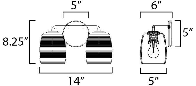 Image 6 Maxim  Honey 14" Wide Natural Aged Brass 2-Light Sconce more views