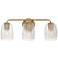 Maxim Honey 22" Wide Natural Aged Brass 3-Light Bath Vanity