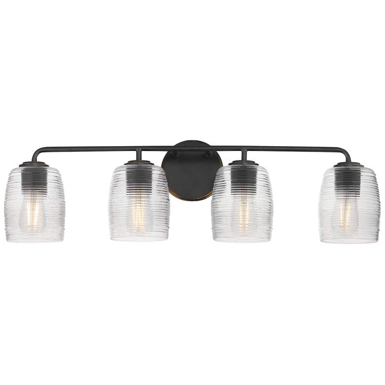 Image 1 Maxim Honey 30 1/2" Wide Kentucky Bronze 4-Light Bath Vanity