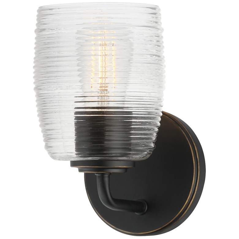 Image 1 Maxim Honey 8 1/2" High Kentucky Bronze 1-Light Sconce