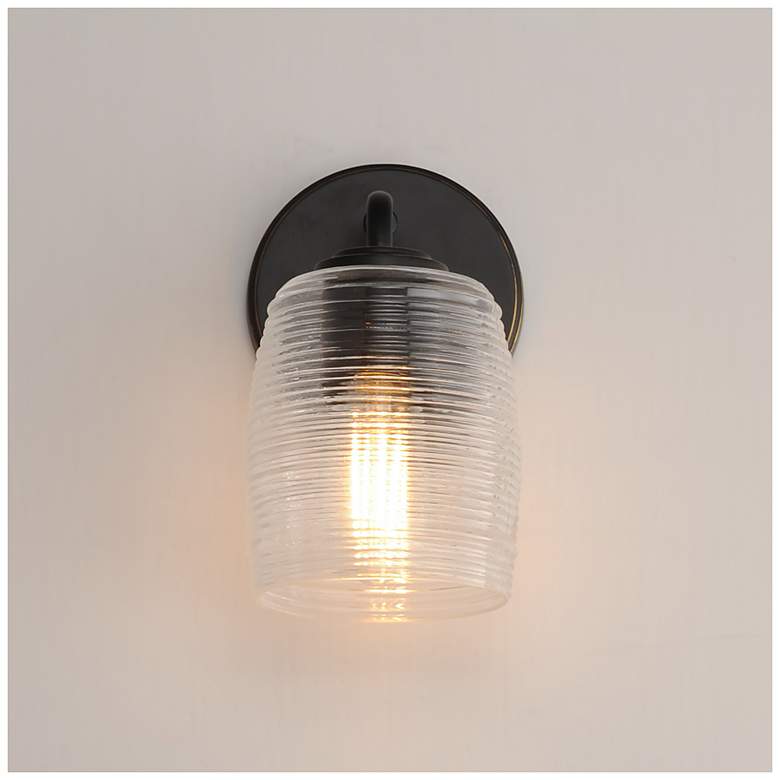 Image 3 Maxim Honey 8 1/2" High Kentucky Bronze 1-Light Sconce more views