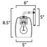 5_Maxim Honey 8 1/2" High Kentucky Bronze 1-Light Sconce more views