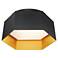 Maxim Honeycomb 16" Wide Black and Gold LED Ceiling Light