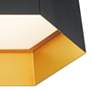 Maxim Honeycomb 16" Wide Black and Gold Modern LED Ceiling Light