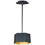 2_Maxim Honeycomb 9" Wide Black Gold LED Geometric Mini-Pendant Light