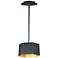 Maxim Honeycomb 9" Wide Black Gold LED Geometric Mini-Pendant Light