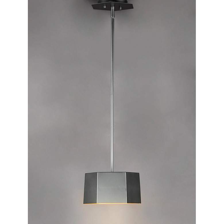 Image 3 Maxim Honeycomb 9" Wide Black Gold LED Geometric Mini-Pendant Light more views