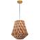 Maxim Horgen 14" Wide Uddo 1-Light Modern Wood Pendant Light