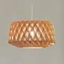 Maxim Horgen 23 1/2" 1-Light Uddo Finish Wood Shade Modern Pendant