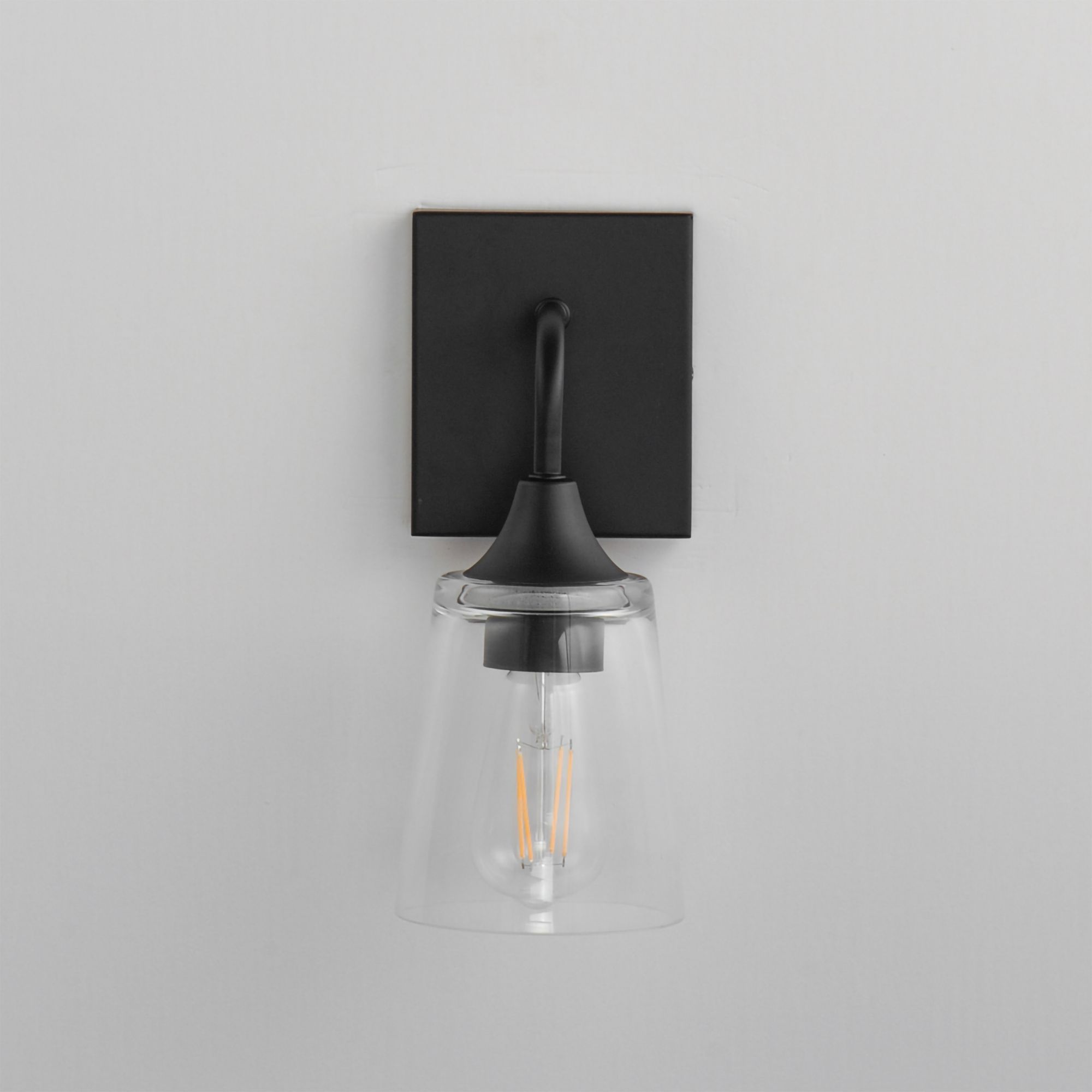 Image 3 Maxim Hudson 11" High Clear/Black 1-Light Sconce more views
