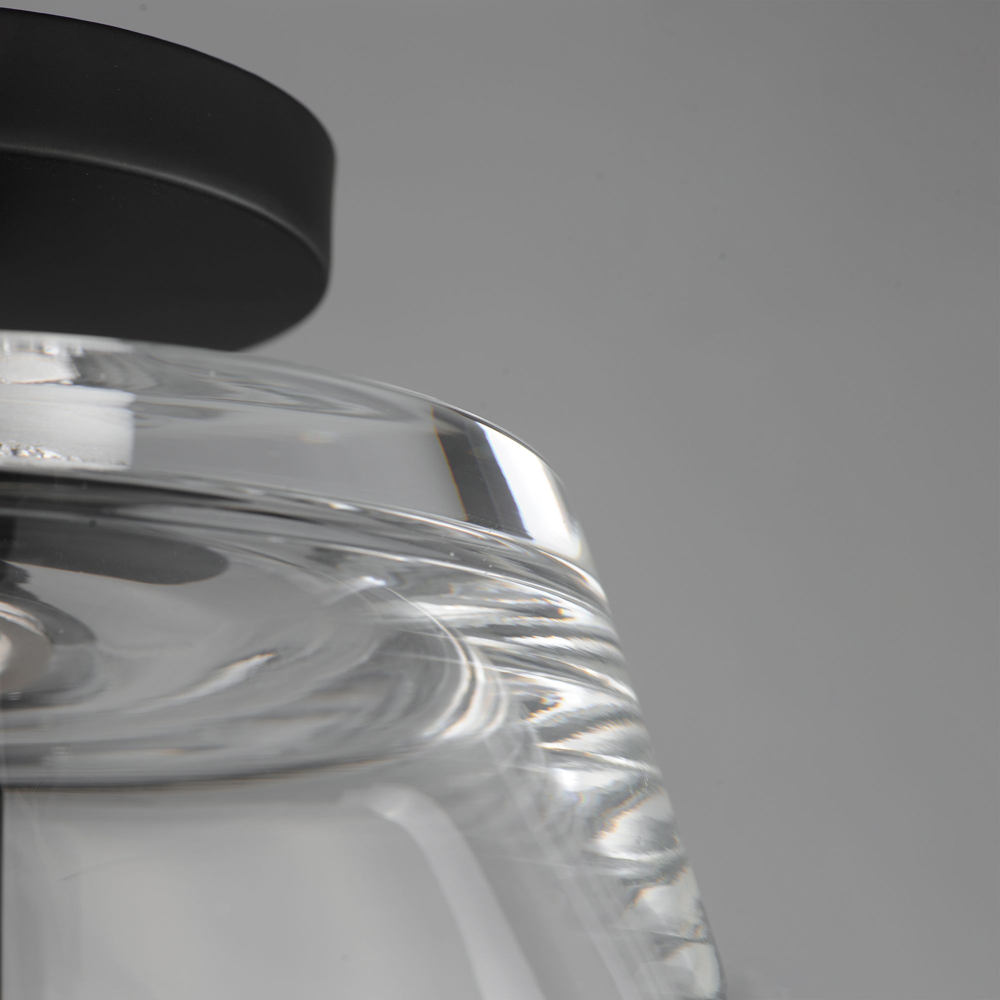 Image 7 Maxim Hudson 12" Wide Clear/Black 1-Light Semi-Flush Mount/Pendant more views