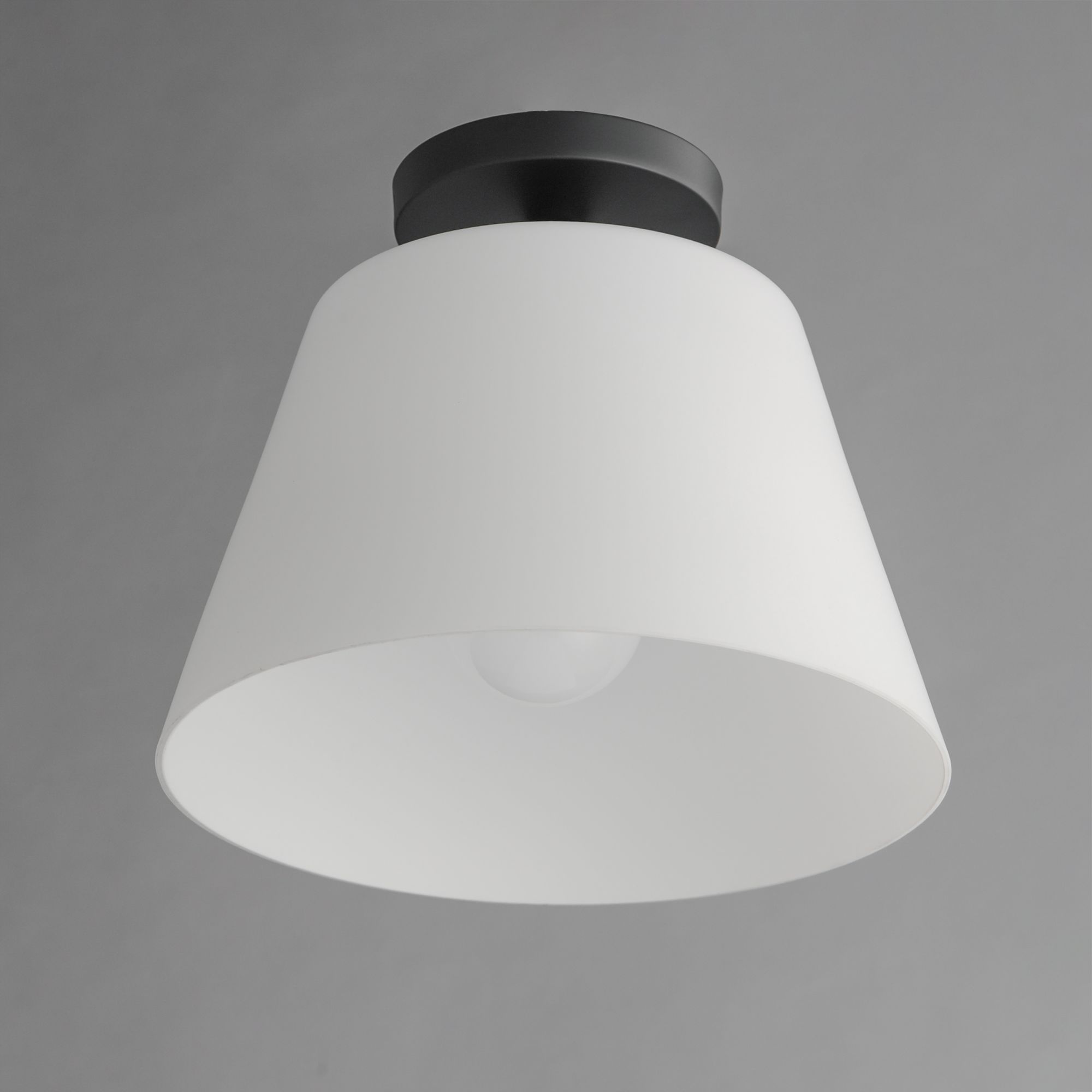 Image 4 Maxim Hudson 12" Wide White/Black 1-Light Semi-Flush Mount/Pendant more views