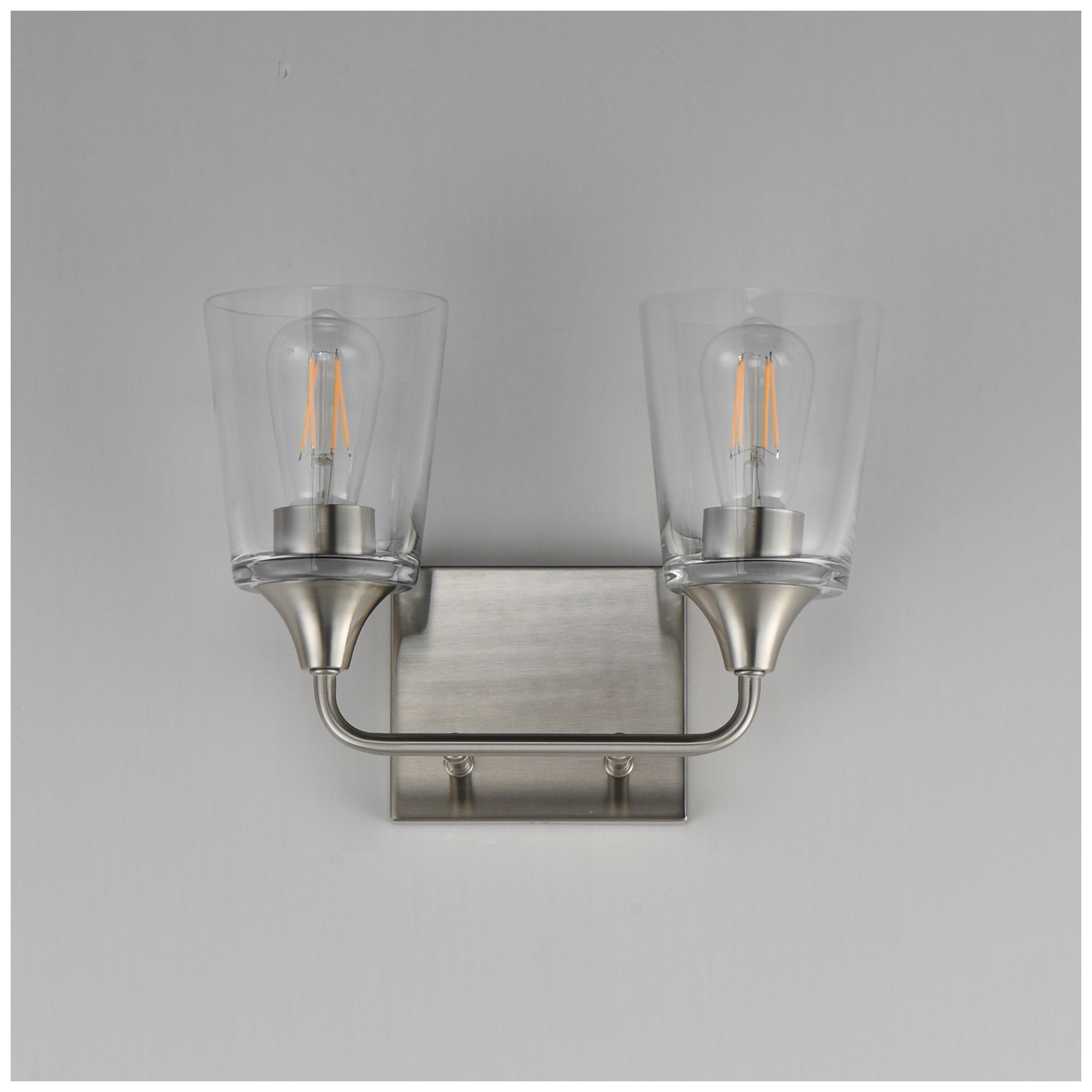 Image 3 Maxim Hudson 13" Wide Clear/Satin Nickel 2-Light Bath Vanity more views