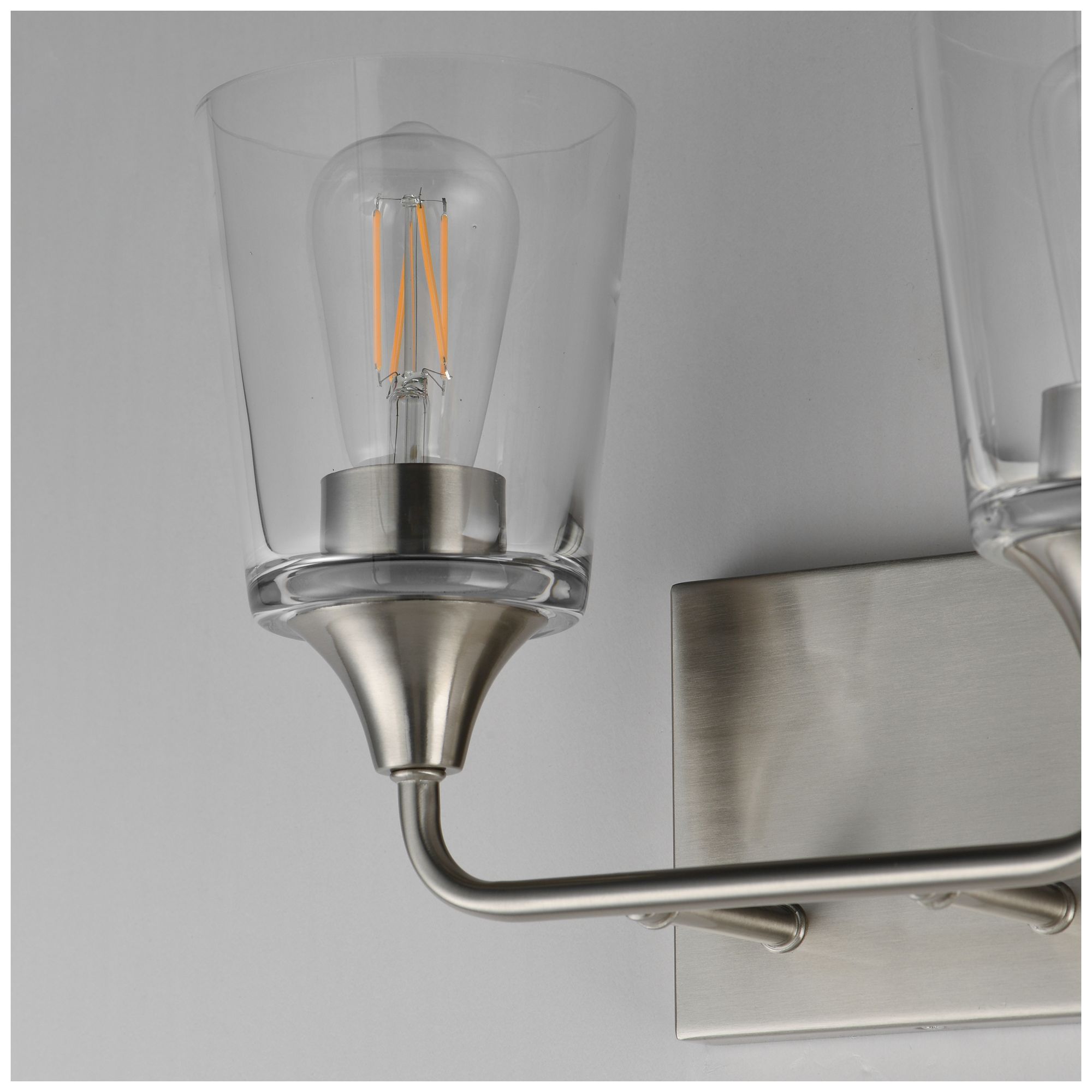 Image 5 Maxim Hudson 13" Wide Clear/Satin Nickel 2-Light Bath Vanity more views