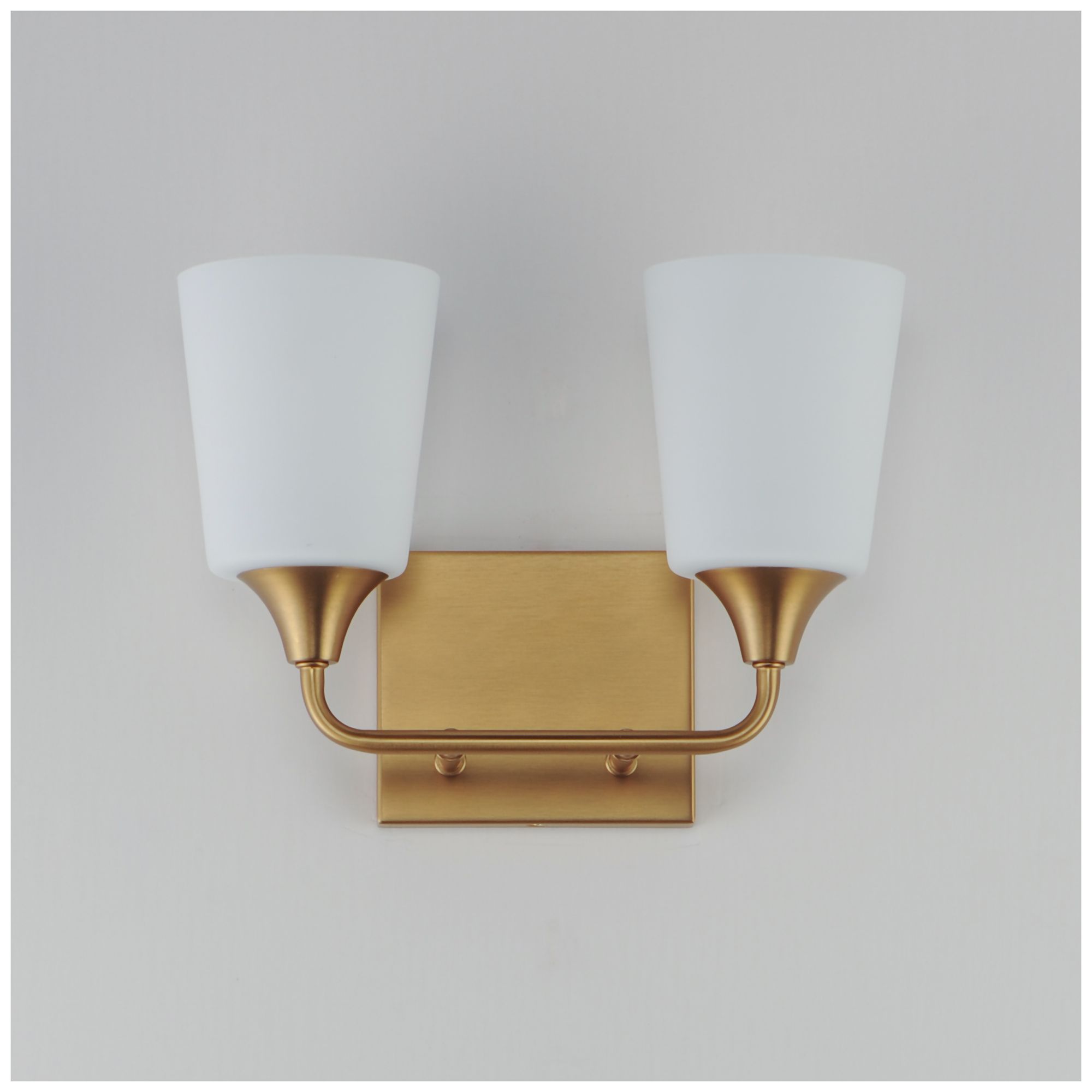 Image 3 Maxim Hudson 13" Wide White/Natural Aged Brass 2-Light Bath Vanity more views